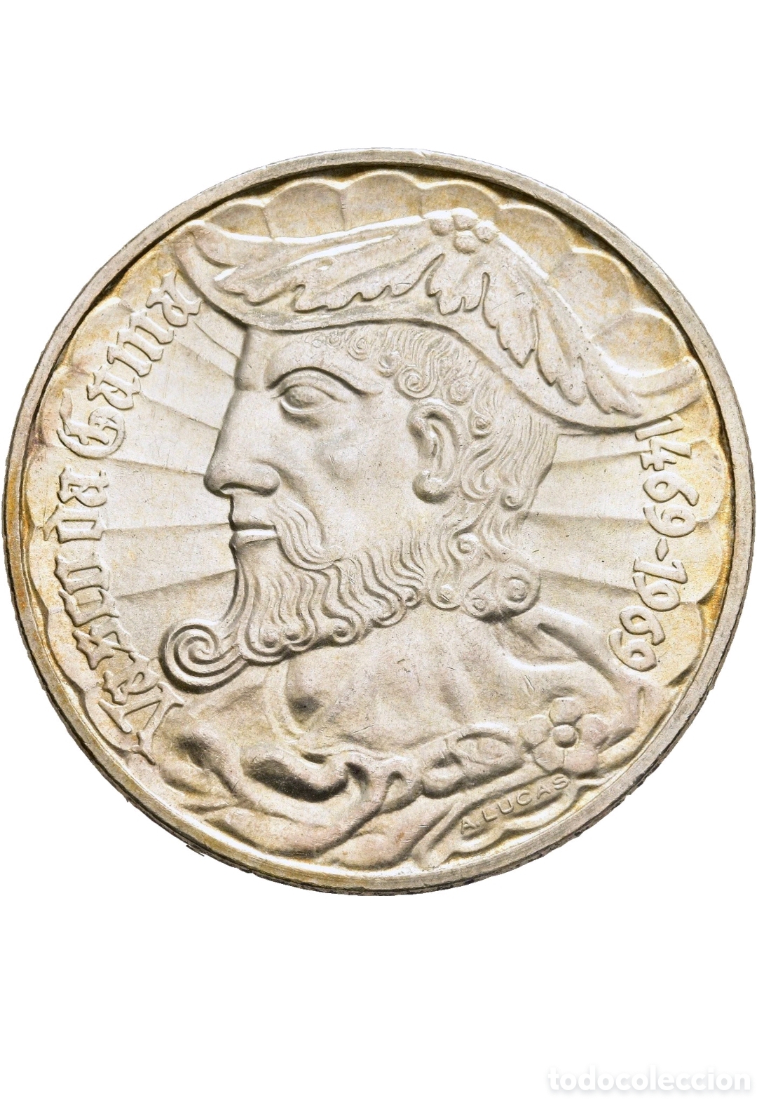 Monedas antiguas de Europa: Moneda FITZ Portugal 50 Escudos 1969 Vasco da Gam Wappen