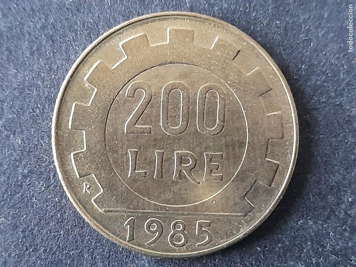 Monnaies anciennes de Europe: Moneda Republica de Italia 200 Liras Lire 1985 KM 105 calidad EBC