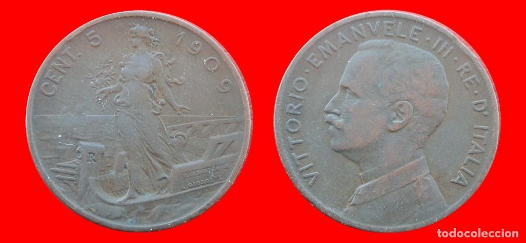 Monedas antiguas de Europa: 5 CENTESIMI 1909 ITALIA-136924