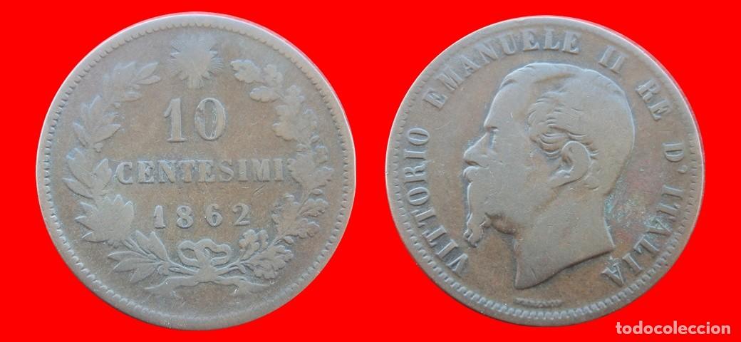 Monedas antiguas de Europa: 10 CENTESIMI 1862 ITALIA-136931