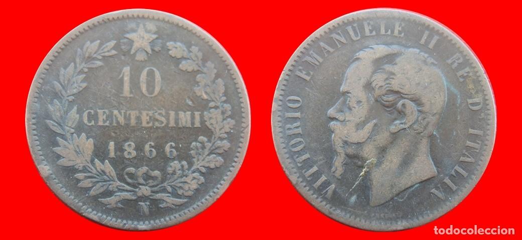 Monedas antiguas de Europa: 10 CENTESIMI 1866N ITALIA-136933