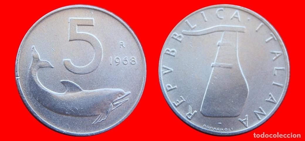 Monedas antiguas de Europa: 5 LIRAS 1968 ITALIA-136949