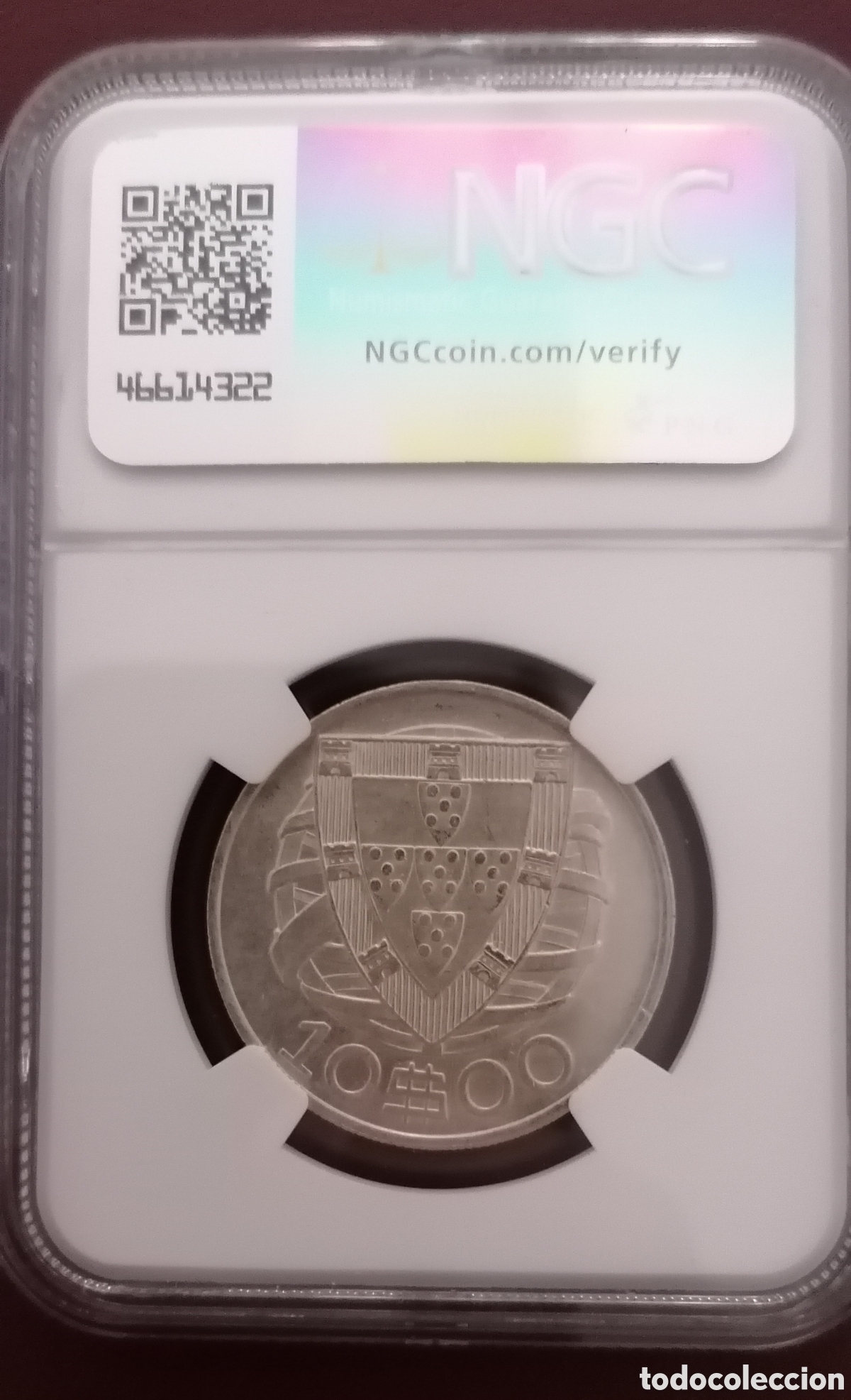 Monedas antiguas de Europa: Moeda de 10 escudos 1940 certificada - Foto 2