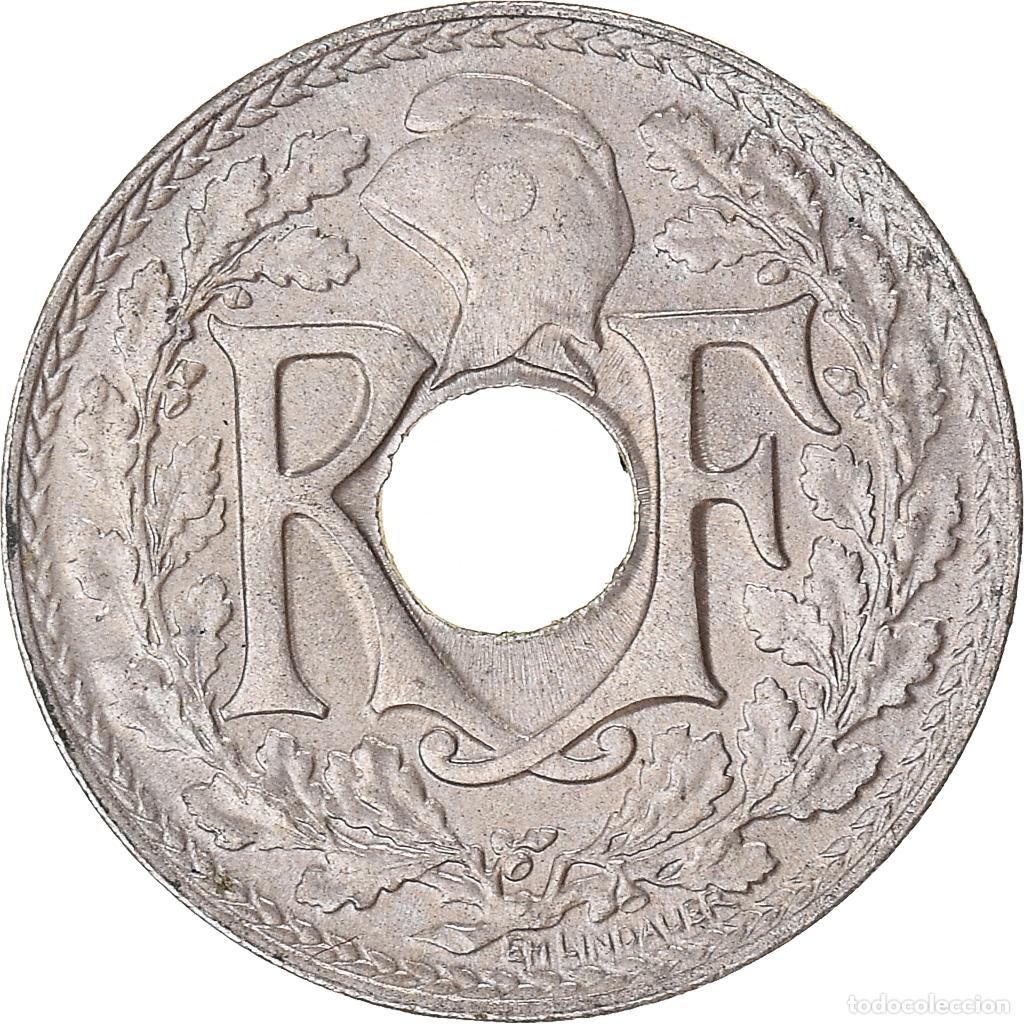 Moedas antigas da Europa: [#943708] Moneda, Francia, 5 Centimes, 1917