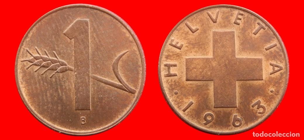Monnaies anciennes de Europe: 1 RAPPEN 1963 SUIZA-136969