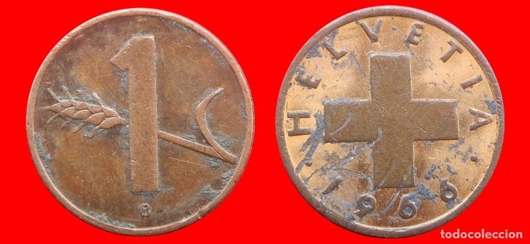 Monnaies anciennes de Europe: 1 RAPPEN 1966 SUIZA-136970