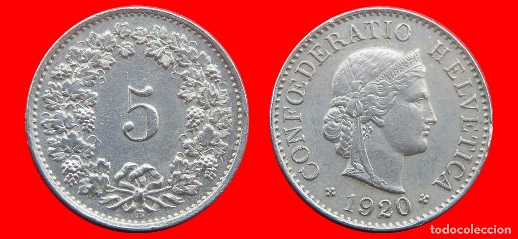 Monnaies anciennes de Europe: 5 RAPPEN 1920 SUIZA-136980