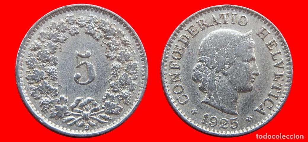 Monnaies anciennes de Europe: 5 RAPPEN 1925 SUIZA-136982