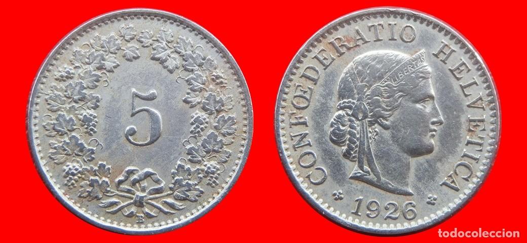 Monnaies anciennes de Europe: 5 RAPPEN 1926 SUIZA-136983