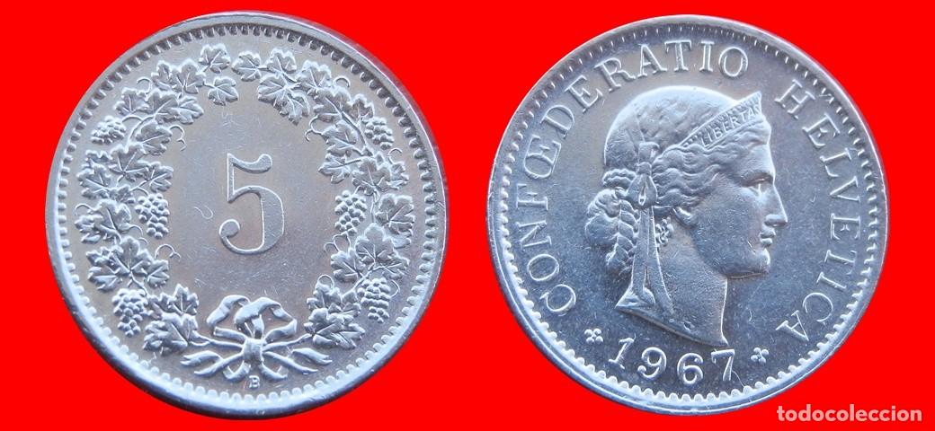 Monnaies anciennes de Europe: 5 RAPPEN 1967 SUIZA-136994