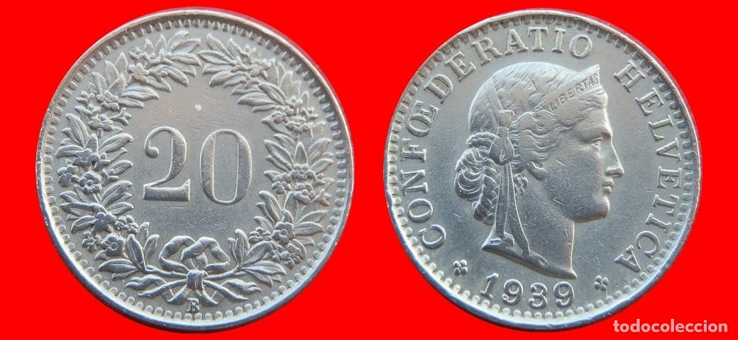 Monedas antiguas de Europa: 20 RAPPEN 1939 SUIZA-137026