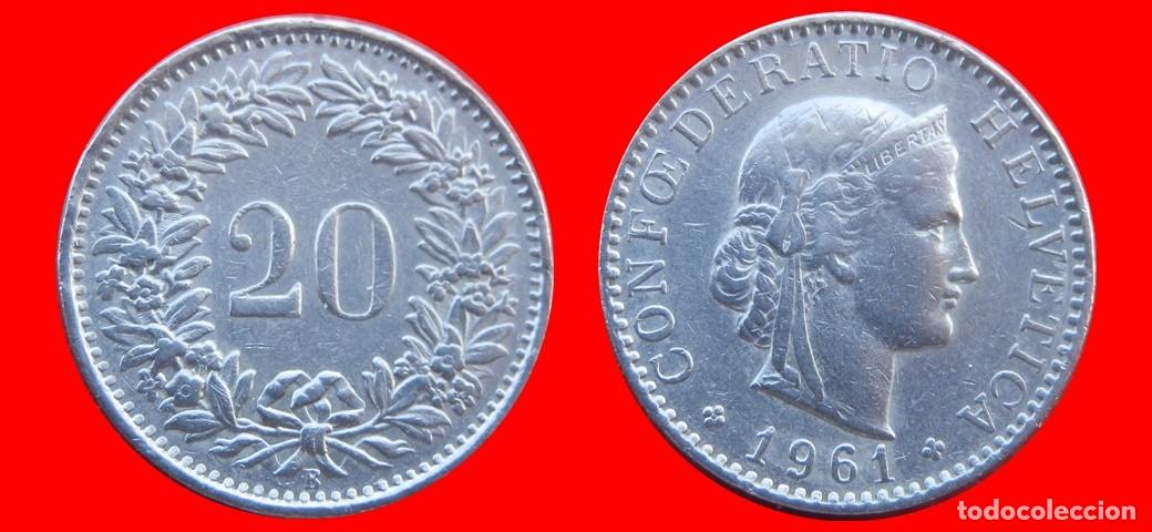 Monedas antiguas de Europa: 20 RAPPEN 1961 SUIZA-137029
