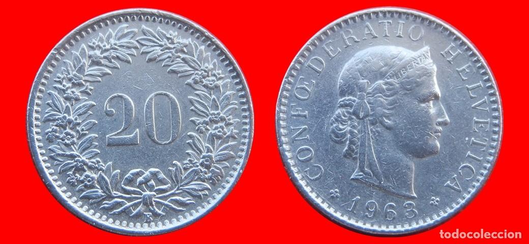 Monedas antiguas de Europa: 20 RAPPEN 1963 SUIZA-137031