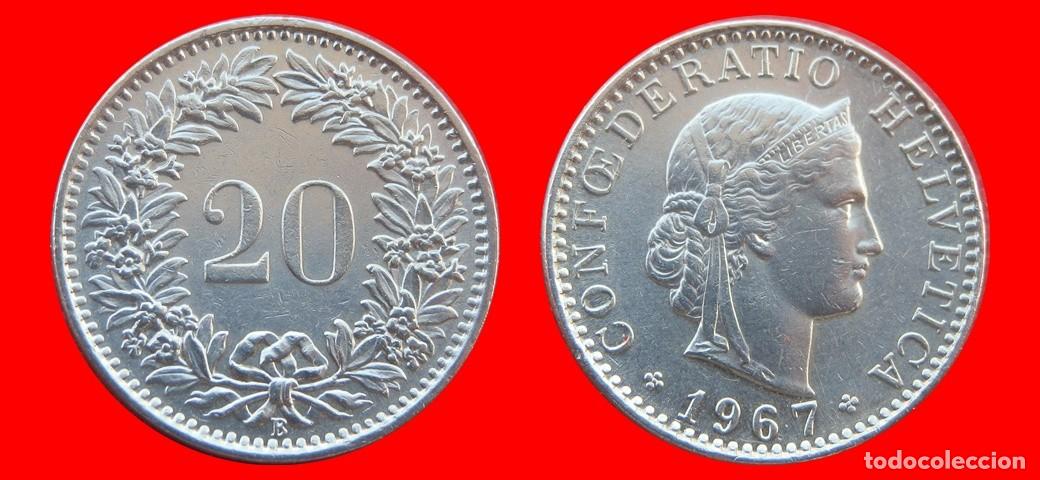 Monedas antiguas de Europa: 20 RAPPEN 1967 SUIZA-137034