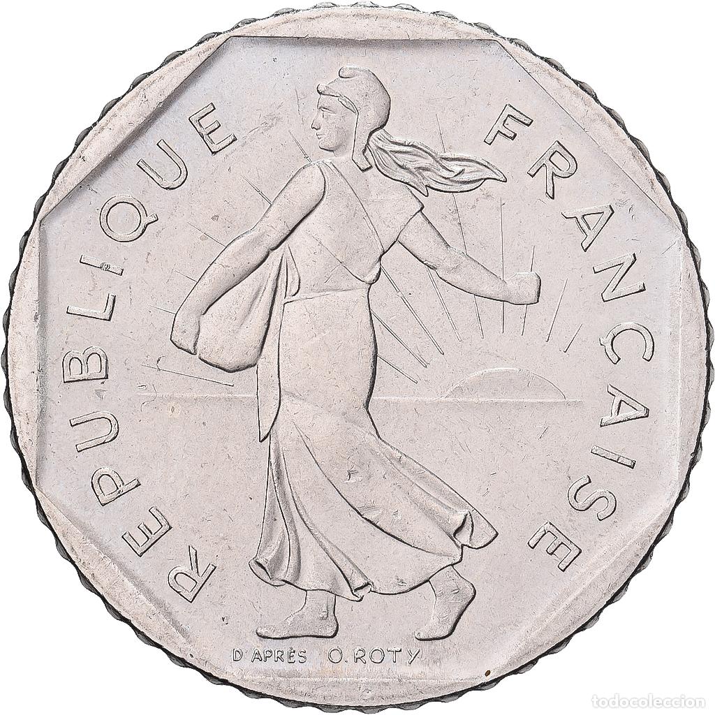 Monedas antiguas de Europa: [#138415] Francia, 2 Francs, Semeuse, 1991, MDP, BU, N&iacute;quel, SC, Gadoury:547