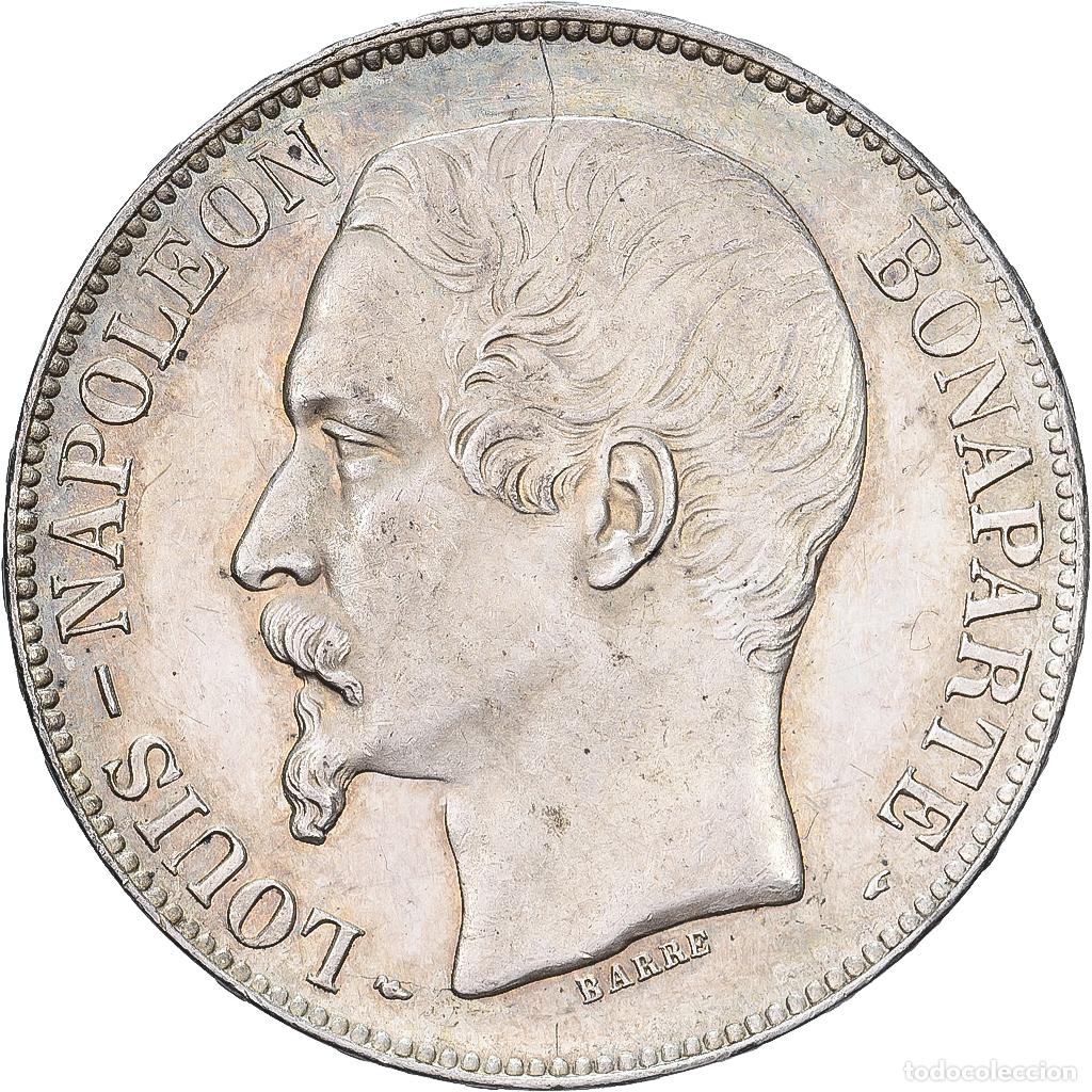 Monedas antiguas de Europa: [#1509118] Francia, Louis-Napol&eacute;on Bonaparte, 5 Francs, 1852, Paris, Plata, EBC+