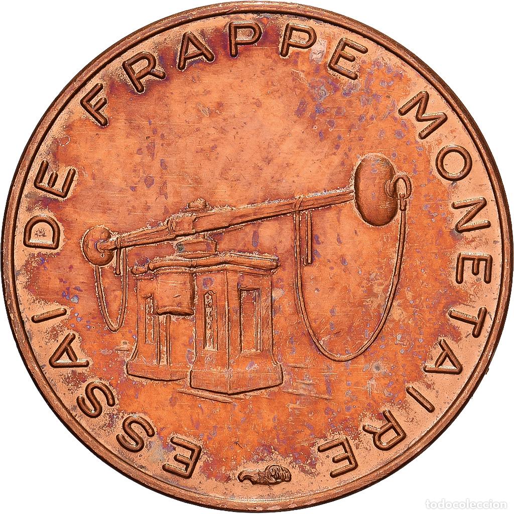 Monete antiche di Europa: [#138384] Francia, 1 Centime, Essai de frappe, Pessac, Cobre chapado en acero, EBC