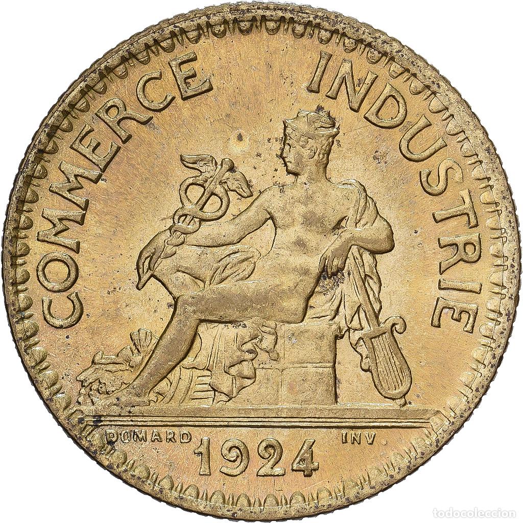 Monete antiche di Europa: [#138474] Francia, 1 Franc, Chambre de commerce, 1924, Paris, Cuproaluminio, SC