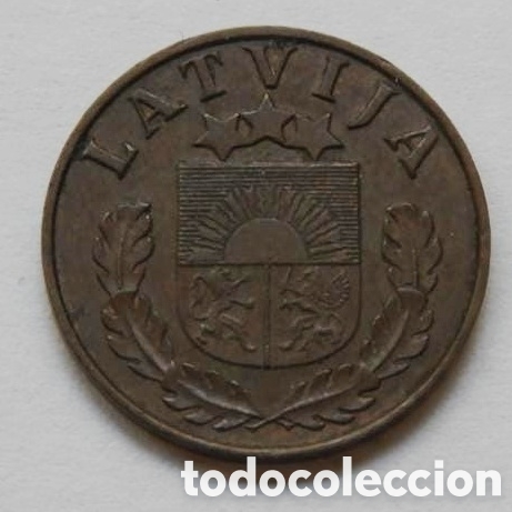 Monedas antiguas de Europa: Moneda 1 Santims (1938) - Letonia - Foto 2