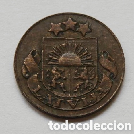 Monedas antiguas de Europa: Moneda 1 Santims Letonia 1932 - Foto 2