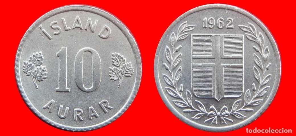 Monedas antiguas de Europa: 10 AURAR 1962 ICELAND ISLANDIA-137262
