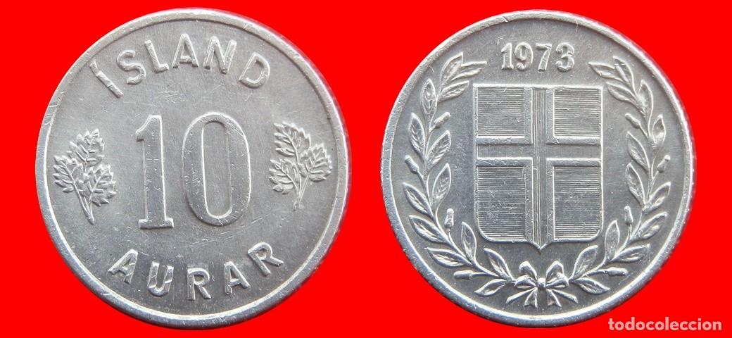 Monedas antiguas de Europa: 10 AURAR 1973 ICELAND ISLANDIA-137264