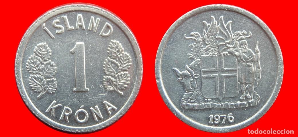 Monedas antiguas de Europa: 1 CORONA 1976 ICELAND ISLANDIA-137267