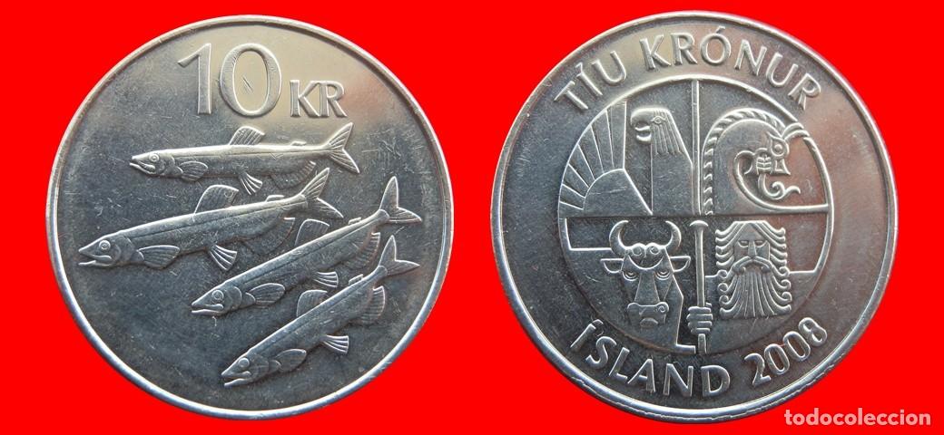 Monedas antiguas de Europa: 10 CORONAS 2008 ICELAND ISLANDIA-137269