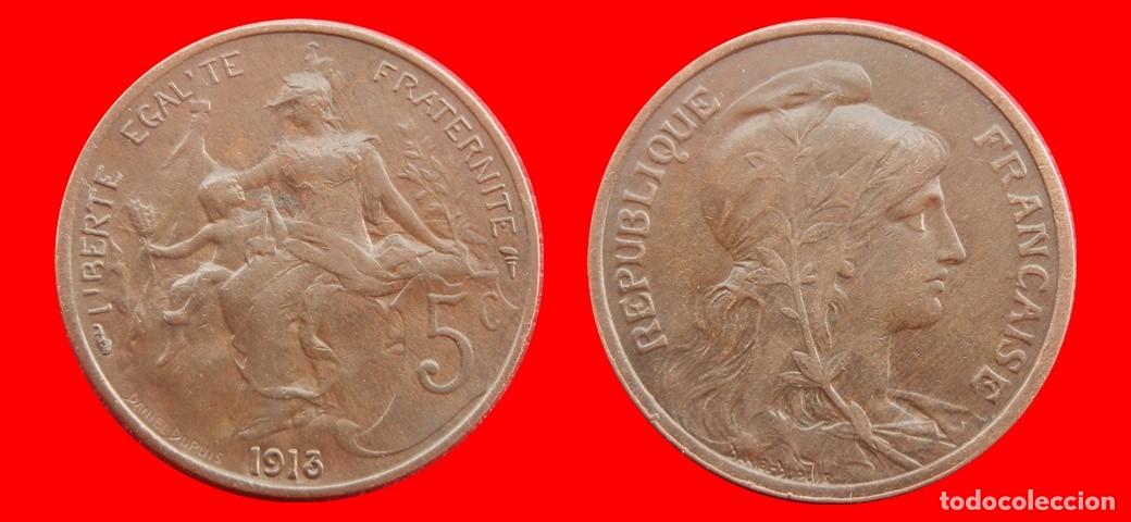 Monedas antiguas de Europa: 5 CENTIMOS 1913 FRANCIA-137296