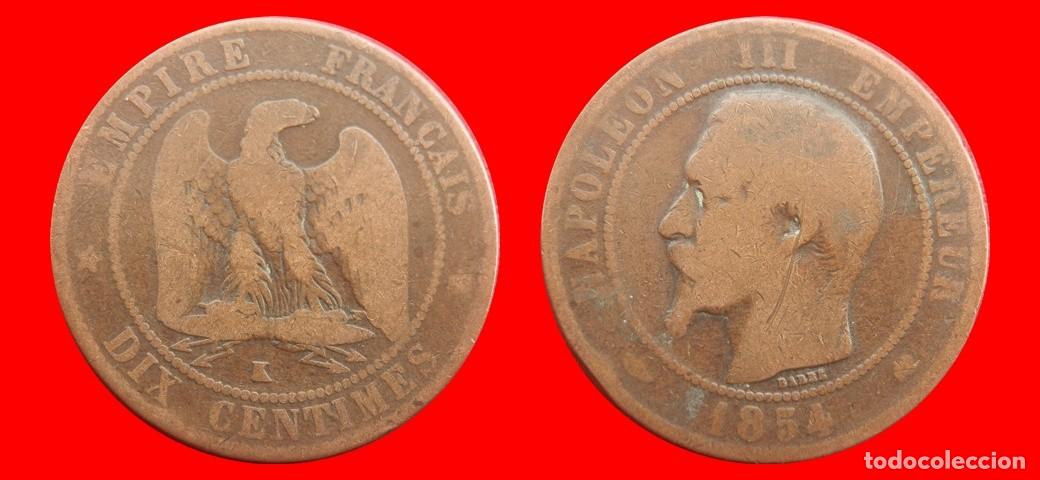 Monedas antiguas de Europa: 10 CENTIMOS 1854K FRANCIA-137304