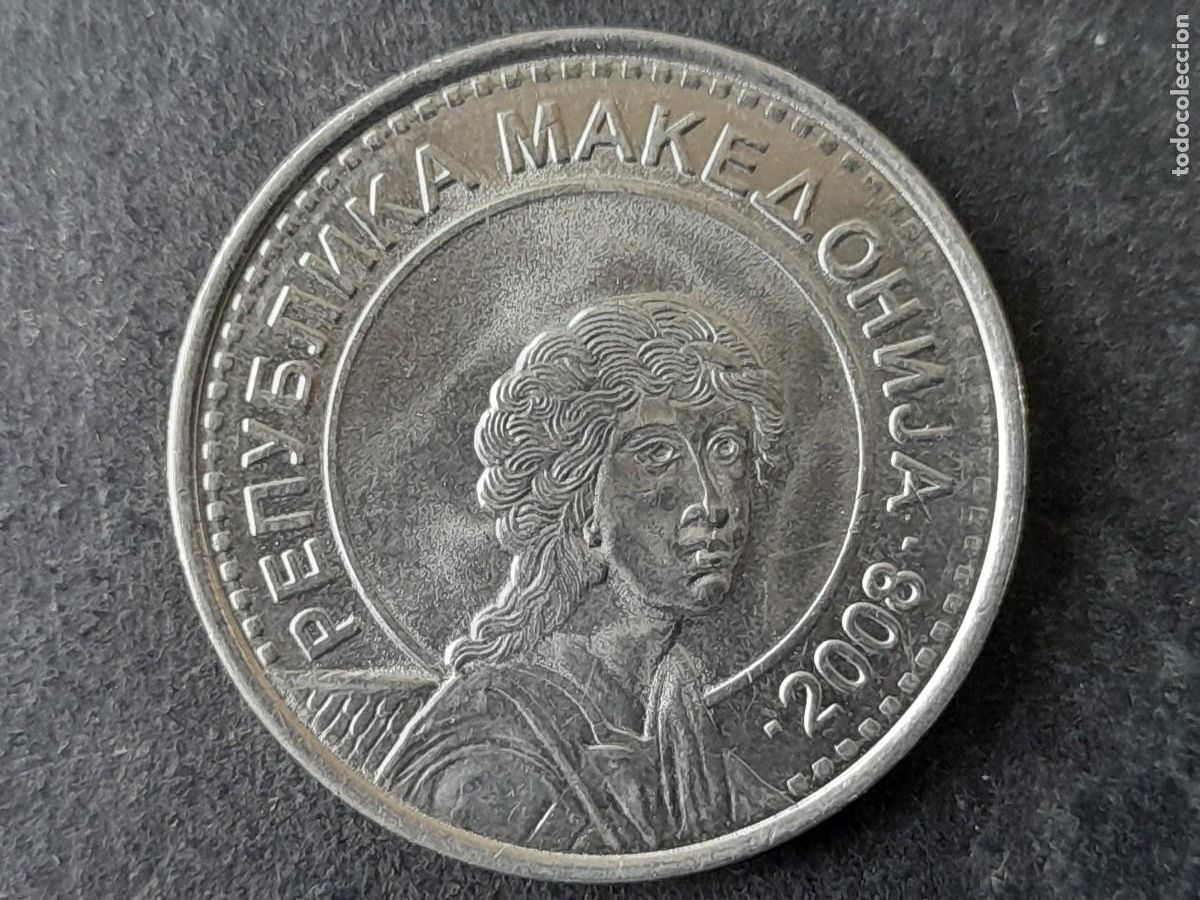 Monedas antiguas de Europa: Moneda Rep&uacute;blica de Macedonia del Norte 50 Denares 2008 KM 32 periodo post Union Sovietica, EBC