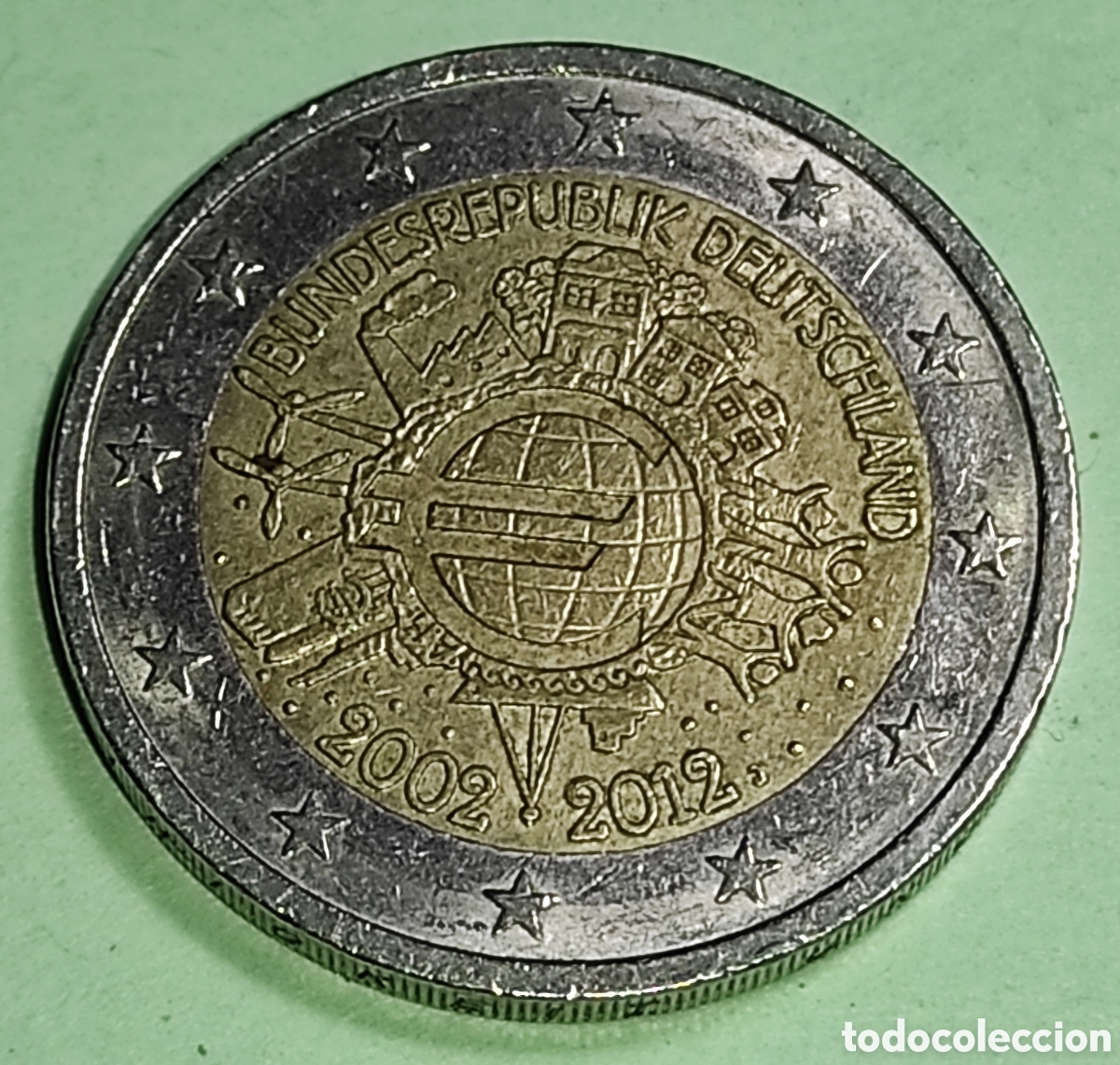 Monedas antiguas de Europa: ALEMANIA 2 EUROS 2012 J - CONMEMORATIVA ,.10 aniversario de la puesta del euro en circulaci&oacute;n