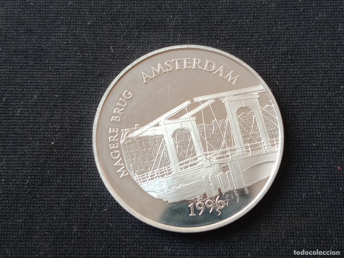 Alte M&uuml;nzen aus Europa: Francia 100 Francs / 15 Euros Magere Brug, Amsterdam 1996