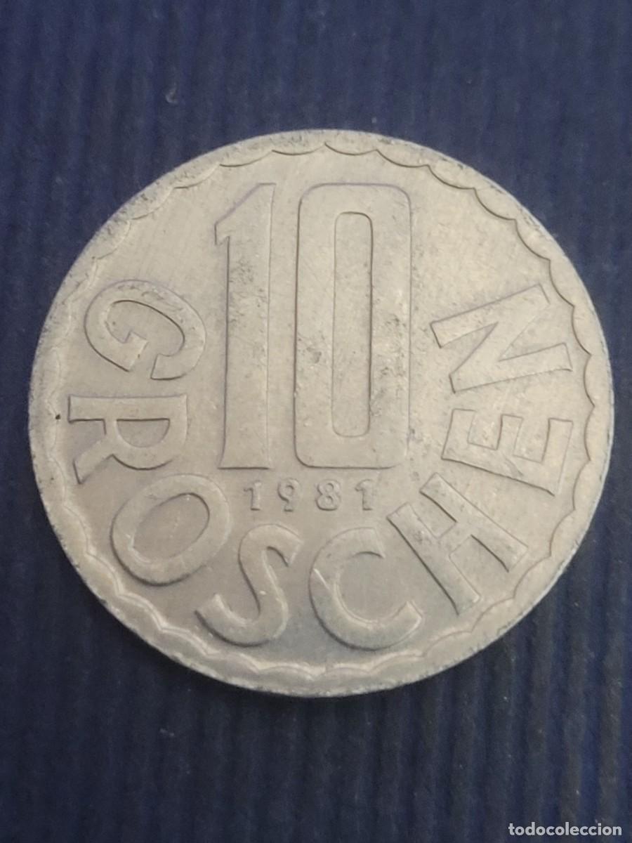 Monedas antiguas de Europa: Moneda 10 groschen 1981 Austria - Foto 2