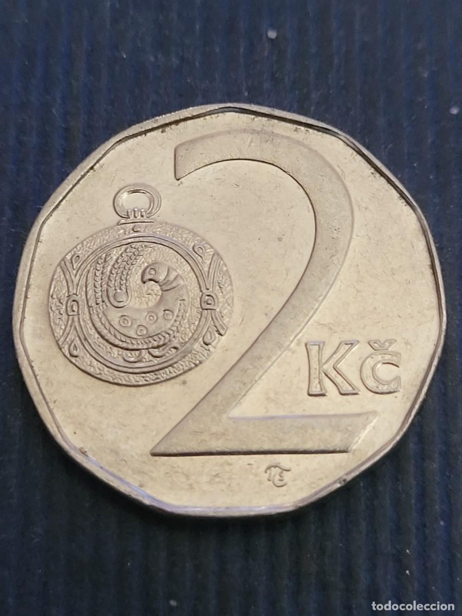 Monedas antiguas de Europa: Moneda 2 coronas 1994 ceca &rdquo;b&acute;&rdquo; Rep&uacute;blica Checa - Foto 2