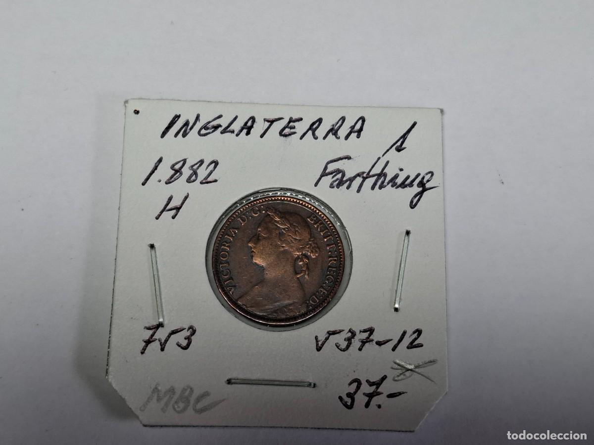Monedas antiguas de Europa: 1 FARTHING de 1882 H km 753 INGLATERRA en MBC