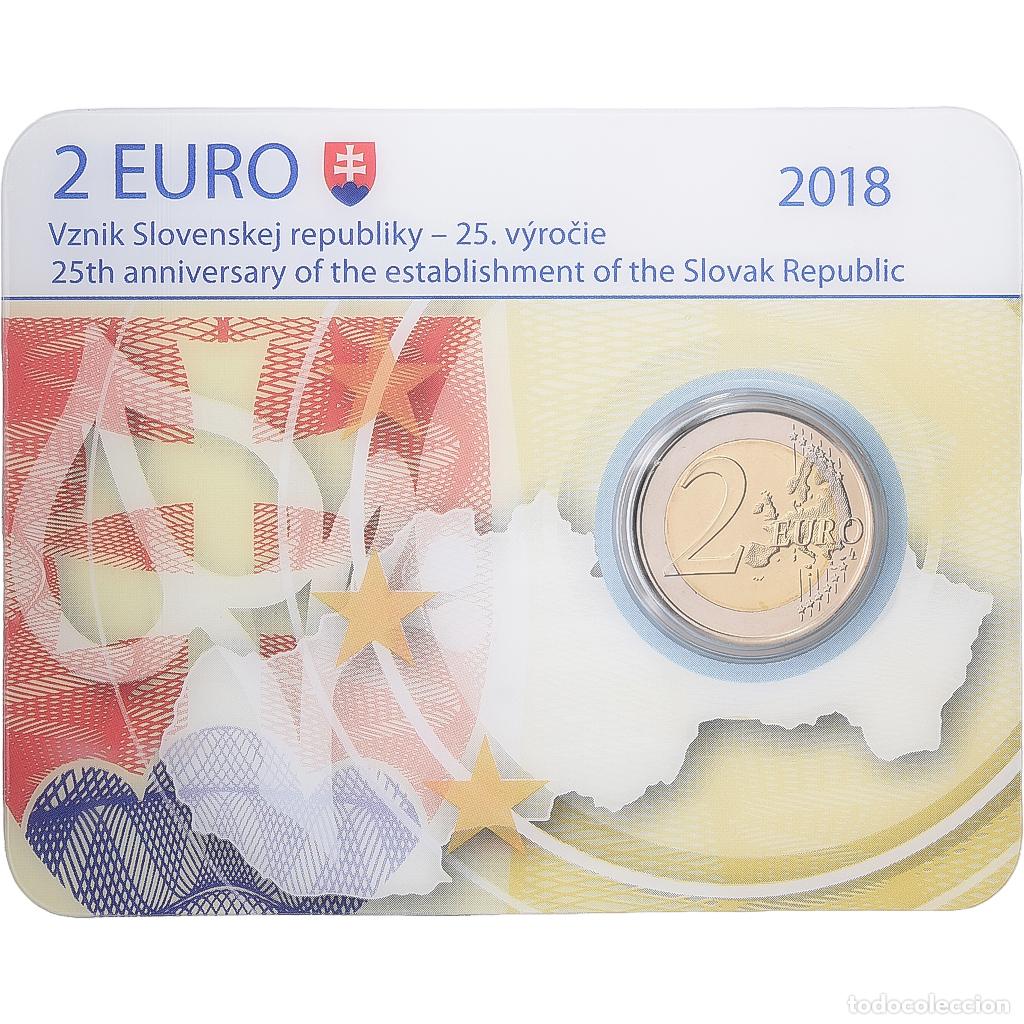 Monedas antiguas de Europa: [#1509233] Eslovaquia, 2 Euro, Slovak Republic, Coin Card, BU, 2018, Bimet&aacute;lico, FDC