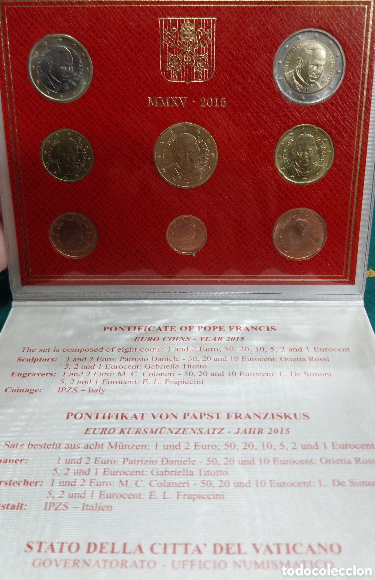 Monedas antiguas de Europa: CARTERA VATICANO 2015 - Foto 2