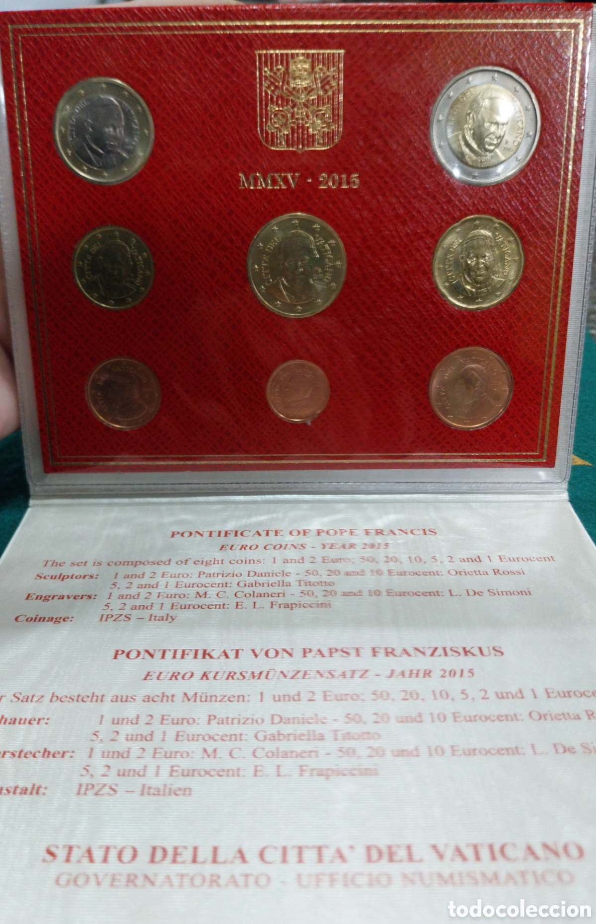 Monedas antiguas de Europa: CARTERA VATICANO 2015 - Foto 4