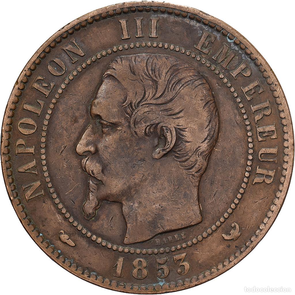 Monete antiche di Europa: [#639674] Francia, Napoleon III, 10 Centimes, 1853, Lille, Visite de LL.MM.II.23 24 Sept;