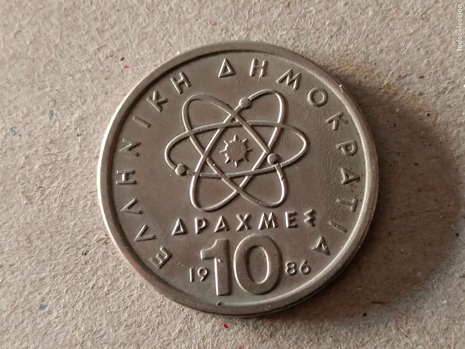 Monete antiche di Europa: MONEDA GRECIA 10 DRACMAS 1986