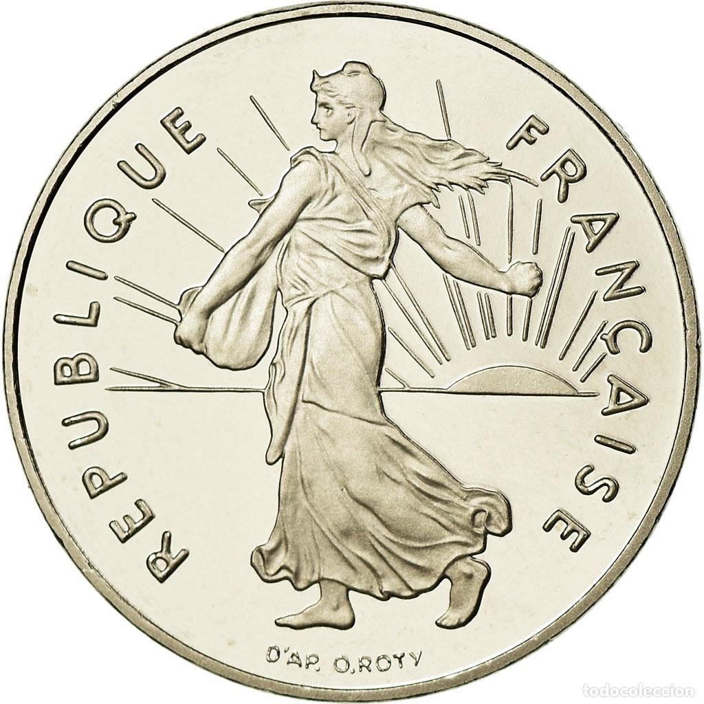 Old Coins of Europe: [#737815] Moneda, Francia, Semeuse, Franc, 2001, Paris, BE, FDC, N&iacute;quel, KM:925.2