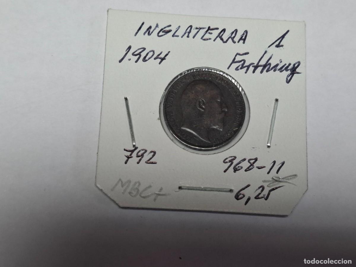 Monete antiche di Europa: 1 FARTHING de 1904 KM 792 INGLATERRA en MBC+