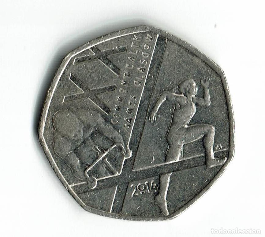 Monedas antiguas de Europa: 50 PENCE 2014 Glasgow 2014 Commonwealth Games JUEGOS - INGLATERRA REINO UNIDO