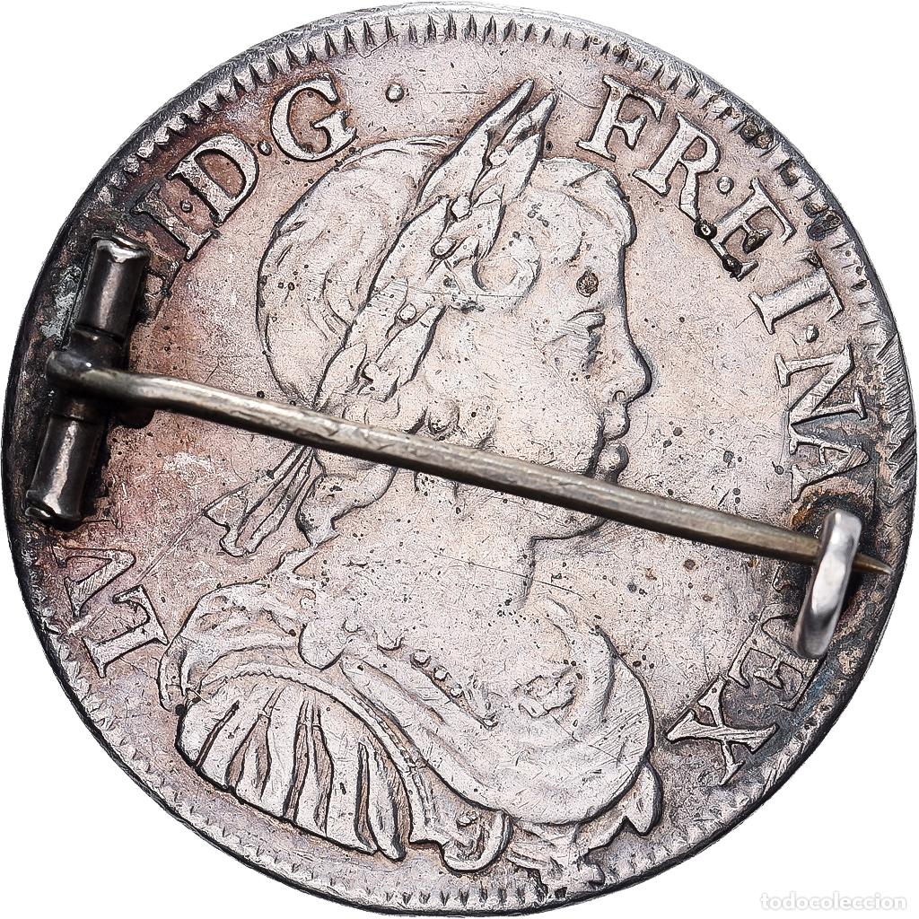 Old Coins of Europe: [#138567] Francia, Louis XIV, 1/2 &Eacute;cu &agrave; la m&egrave;che courte, 1645, Paris, Plata, MBC
