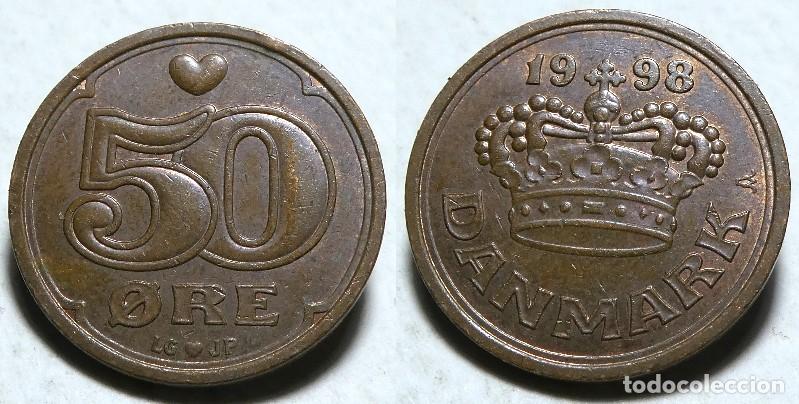 Monedas antiguas de Europa: Moneda de Dinamarca 50 ore 1998 - Foto 1