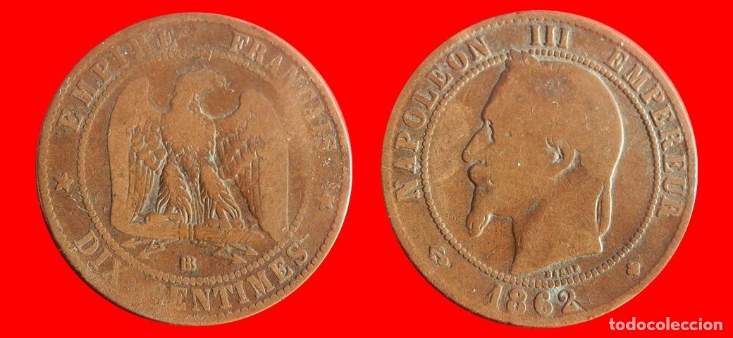 Monedas antiguas de Europa: 10 CENTIMOS 1862BB FRANCIA-137812