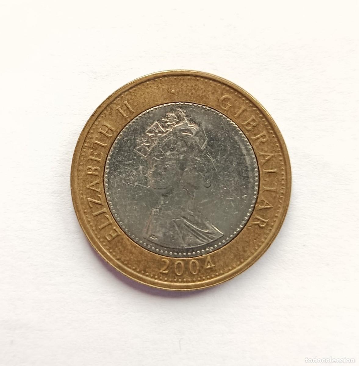 Monedas antiguas de Europa: 2 libras esterlinas de Gibraltar del 2004 - Foto 2