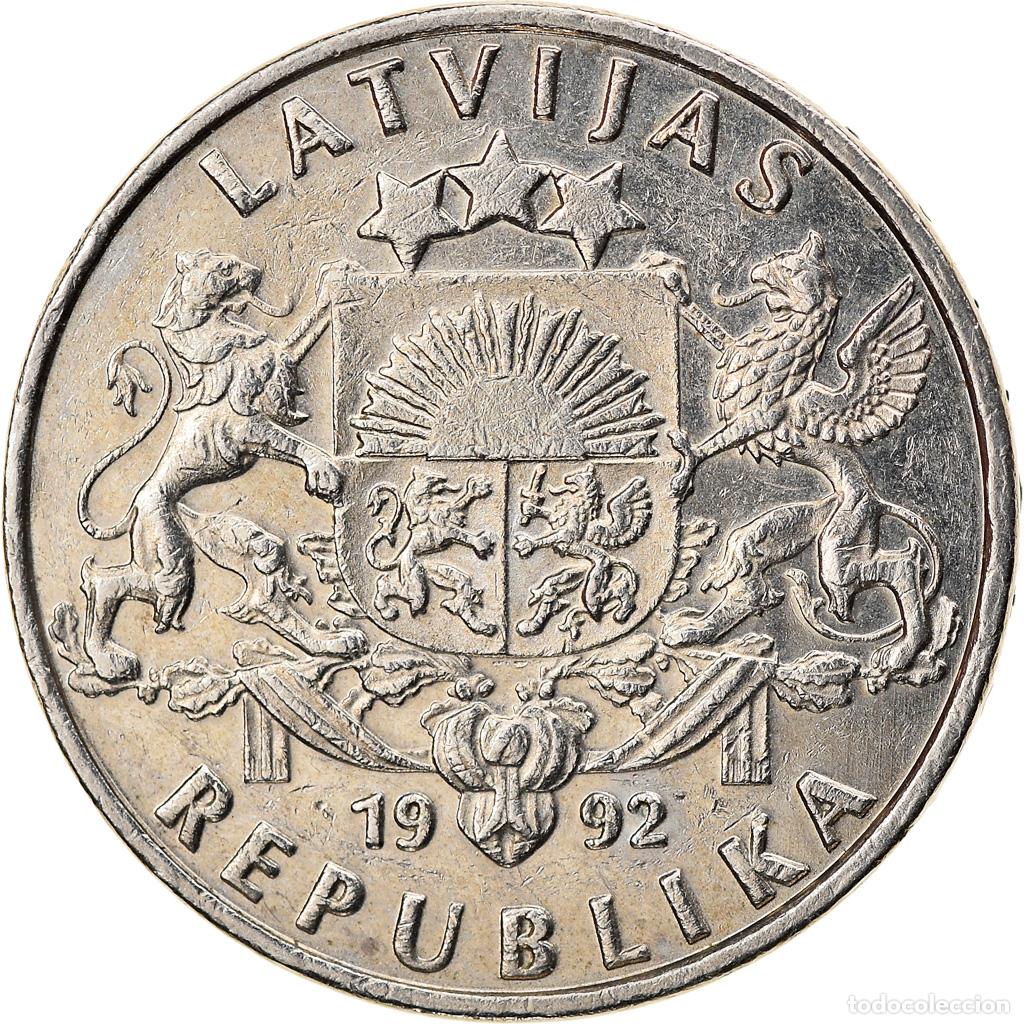 Moedas antigas da Europa: [#887049] Moneda, Letonia, Lats, 1992, MBC, Cobre - n&iacute;quel, KM:12