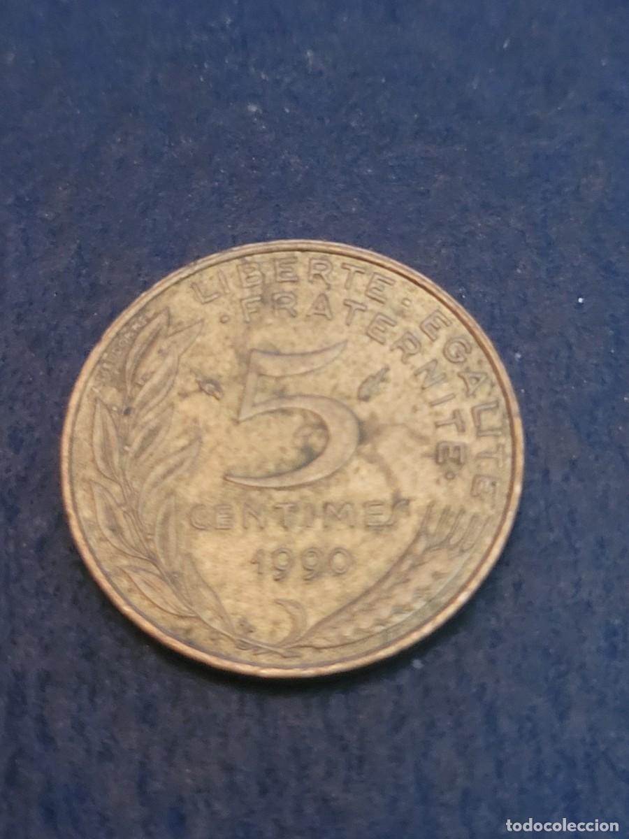 Monedas antiguas de Europa: Moneda 5 c&eacute;ntimos 1990 Francia - Foto 2